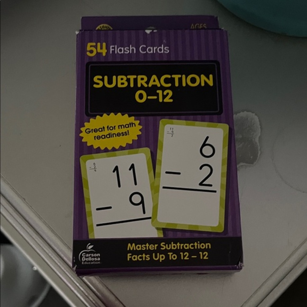 Carson Dellosa Subtraction Flash Cards - Purple